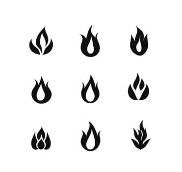 fire flame, simple icon vector isolated on white background