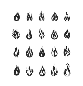 fire flame, simple icon vector isolated on white background