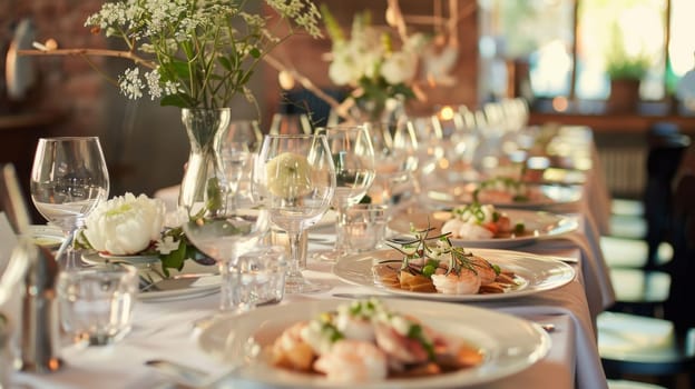 Minimalistic party arrangements showcase refined taste and style