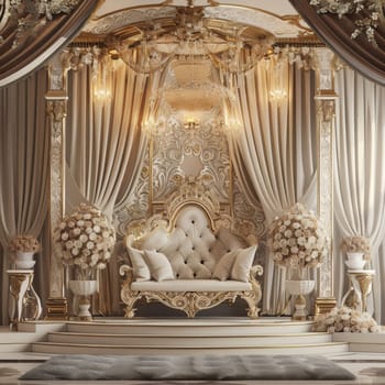 Opulent mockup setup featuring lavish decoration for a glamorous look.