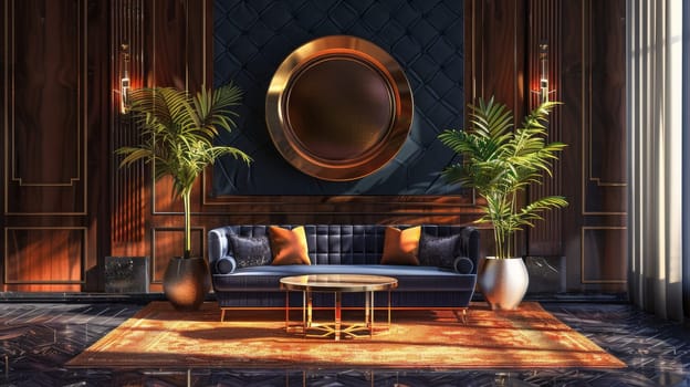 Opulent mockup setup showcasing stylish decoration for a fashionable presentation.
