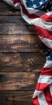 Plain background with American flag for Patriot Day.