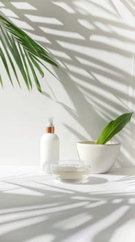 Professional mockup arrangement featuring products on a minimalist white background.