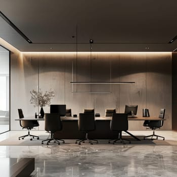 Simple and elegant business environment with minimalistic decor.