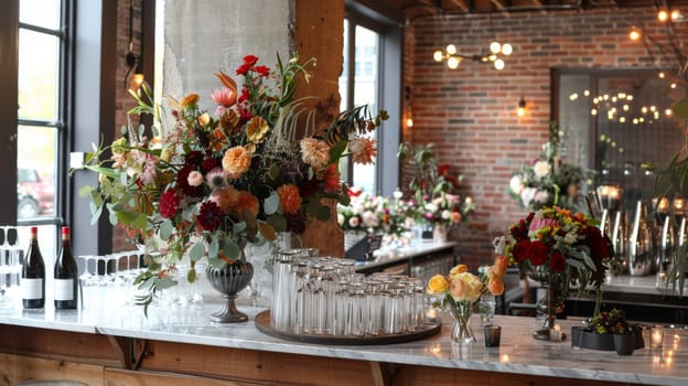 Simple and sleek party arrangements for an effortlessly chic vibe