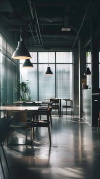 Simple and uncluttered business environment with minimalistic decor.