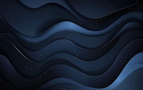 This image features elegant abstract navy waves with sparkling dots, resembling a serene night sky, perfect for a backdrop