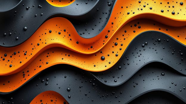 A hyper-detailed, high-resolution 3D rendering featuring an abstract design inspired by traditional Aboriginal art, set in striking orange and black tones. The high-contrast composition highlights intricate patterns and textures, blending cultural motifs with modern digital aesthetics.