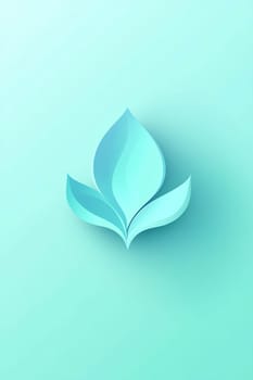 A delicate teal lotus design is depicted against a smooth, soft-hued background, evoking tranquility and calmness.