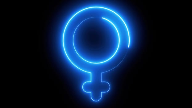Female neon sign. Computer generated 3d render