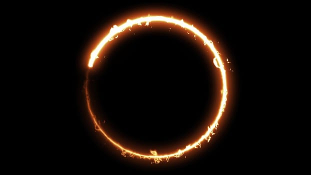 Fire Energy Ring. Computer generated 3d render