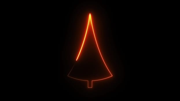 Christmas Tree neon sign. Computer generated 3d render