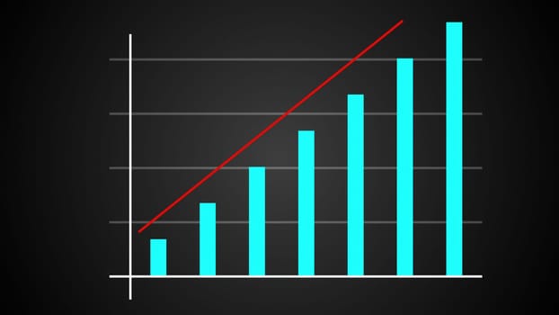 Business Growth chart. Computer generated 3d render