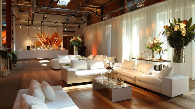 Clean and uncluttered party setup promotes a sense of openness
