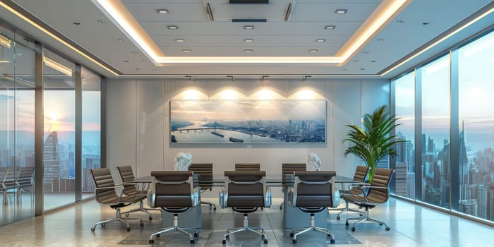 Corporate setup featuring a structured layout pattern.