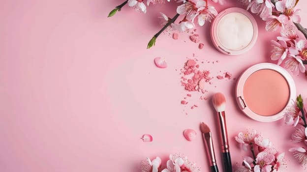 Copy space for beauty blog post or makeup tutorial video.