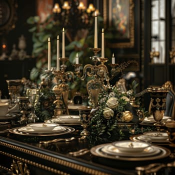 Elegant mockup arrangement adorned with opulent details for a grand presentation.