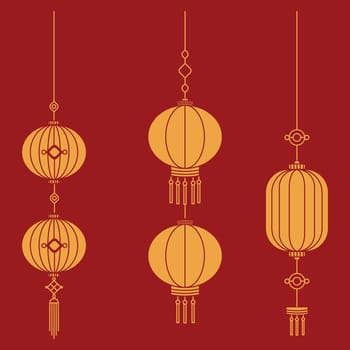 Chinese New Year lantern design element