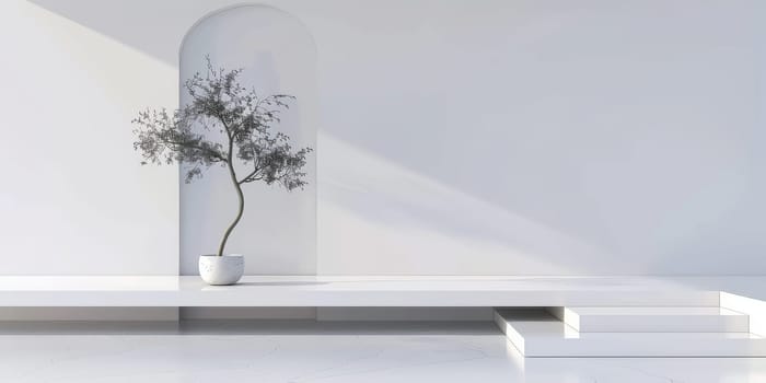Minimalistic mockup scene for showcasing design concepts.