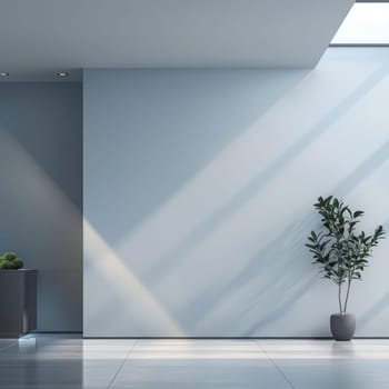 Minimalistic corporate environment with a blank area for text.