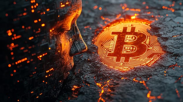 A high-resolution image conceptually merging artificial intelligence with Bitcoin, symbolizing the integration of advanced technology in finance and digital currency. This visual captures the essence of innovation at the intersection of AI and blockchain, reflecting future possibilities in digital assets.