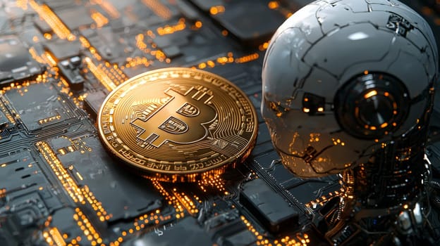 A high-resolution image conceptually merging artificial intelligence with Bitcoin, symbolizing the integration of advanced technology in finance and digital currency. This visual captures the essence of innovation at the intersection of AI and blockchain, reflecting future possibilities in digital assets.