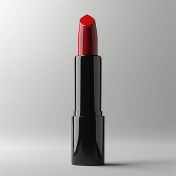 Bold silhouette of a lipstick tube with sleek, modern design.