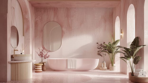 Copy space harmoniously incorporated into the overall aesthetic of beauty and wellness scene