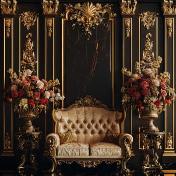 Elegant mockup arrangement adorned with opulent details for a grand presentation.