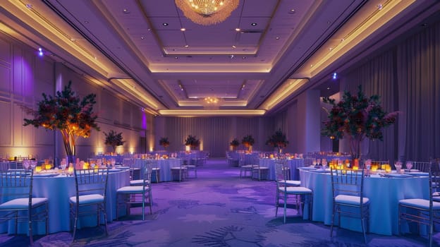 Dynamic celebration environment with ample copy space for event details