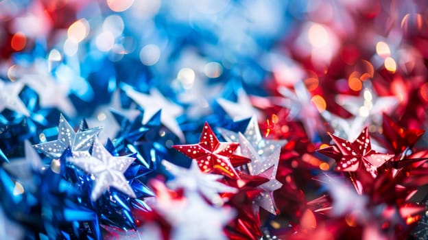 Festive decorations for a Patriot Day celebration.