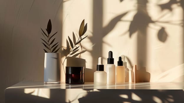Graceful shadows highlighting self-pampering essentials