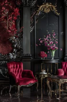 Luxurious mockup setup with opulent decoration for a glamorous presentation.