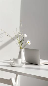 Minimalist mockup setup with a white background for a polished look.