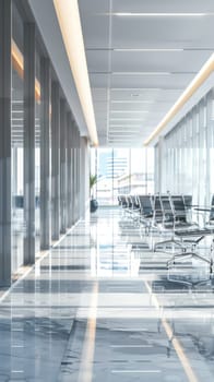 Modern business scene providing ample blank space.
