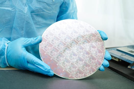 Silicon wafer for manufacturing semiconductor of integrated circuit.
