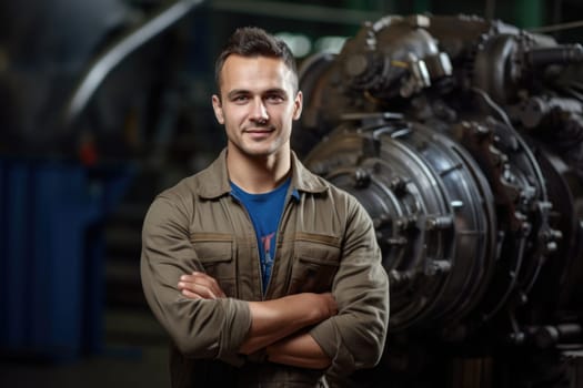 Young male industrial engineer. Young professional at work