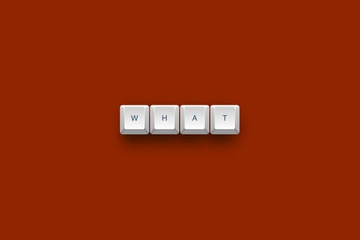 What text on a 3d keyboard button with shadow, 3d Illustration