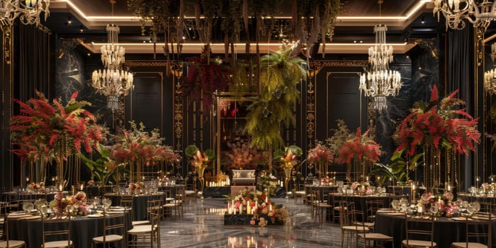 Opulent mockup setup showcasing lavish details for a grand presentation.