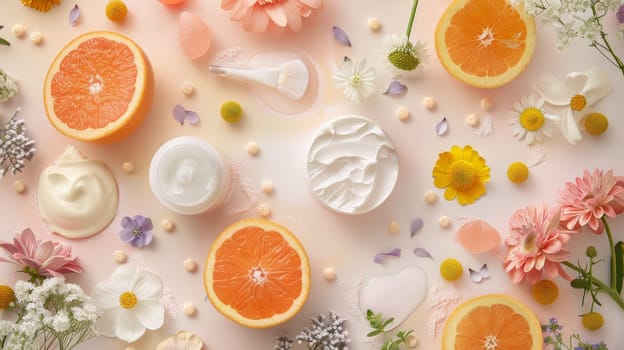 Overhead snapshot showcasing beauty regimen