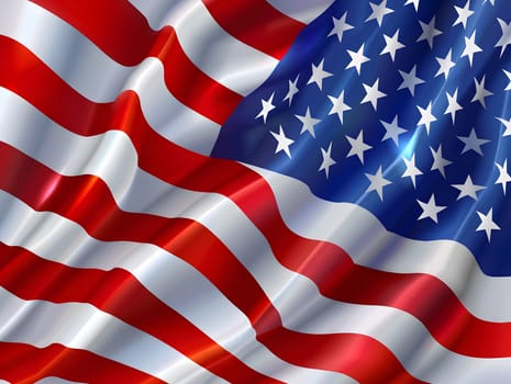 4th of July with USA flag Independence Day Banner Vector