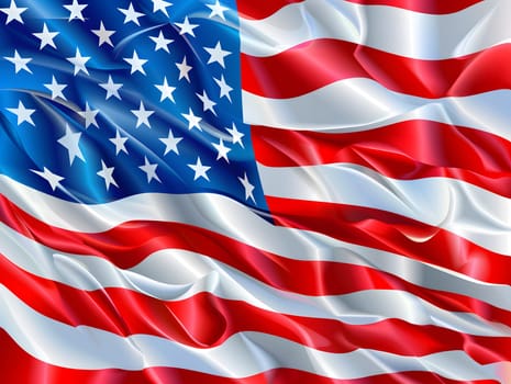 4th of July with USA flag Independence Day Banner Vector