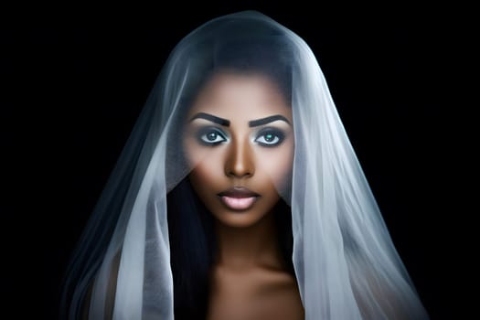 Beautiful Berber tribe woman portrait. Neural network AI generated art