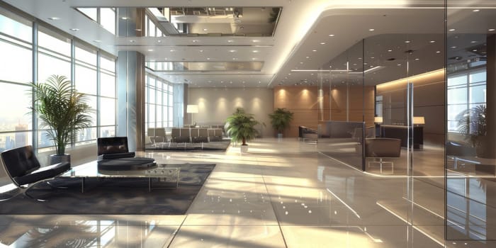 Simple and elegant business environment with minimalistic decor.