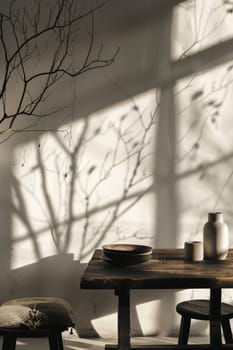 Shadowy silhouette mockup setup with customizable elements.