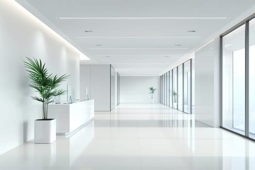 Simple and uncluttered business environment with minimalistic decor.