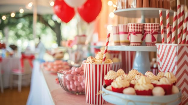 Simple yet striking party elements create visual interest