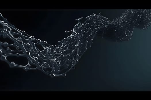 Digital cyberspace and digital data network connections concept. Future technology digital abstract background. Neural network AI generated art