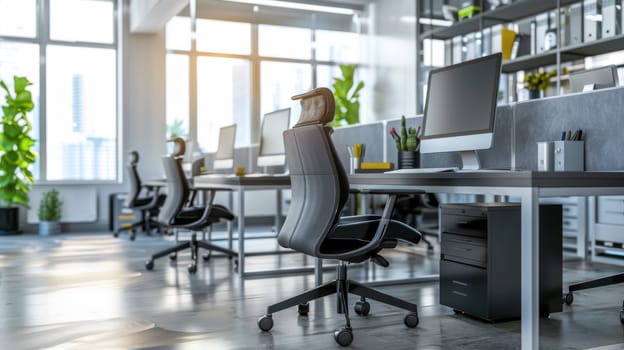 Professional workspace with contemporary office items.