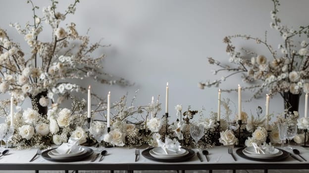 Understated beauty shines through in every aspect of this minimalist party